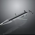 White Streamlined Aircraft 3D Model With Wings Tail Structure And Antenna Design 3d model
