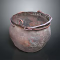 Vintage Copper Pot with Rustic Dual Handles Classic Design for Daily Household Use