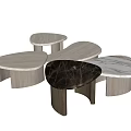 Modern Coffee Tables With Marble Tops Wooden Bases And Various Shapes In White Black Beige