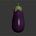 Fresh Purple Eggplant With Green Stem And Vibrant Color On Dark Background