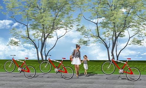 Modern Children's Bicycle 3d model