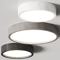 Modern Round Ceiling Lights in Black Gray White for Home Interior Lighting 3d model