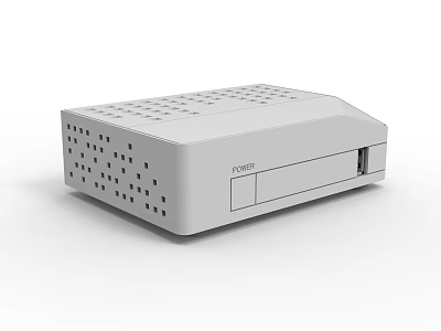 Modern Television With White Pioneer HDMI Set Top Box And Ventilation Holes 3d model