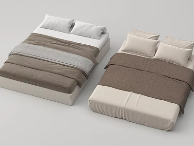 Tatami Bed Double Bed 3d model