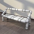 Public chair bench bench simple creative furniture outdoor indoor and outdoor special-shaped rest bench 3d model