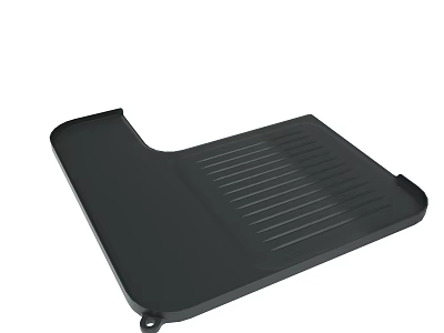 Black Striped Kitchen Mat Featuring Hanging Hook And Grooved Surface 3d model
