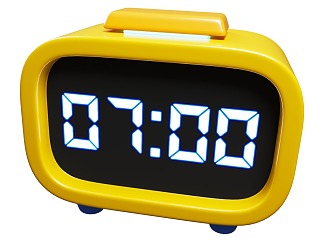 Alarm Clock Time Electronic Clock Cartoon Style Alarm Clock 3d model