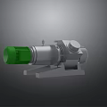 Heavy-duty Industrial Equipment Featuring Green Component And Silver Metal Body Mounting Bracket