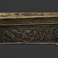 Traditional Carved Dragon Box With Exquisite Metal Surface And Decorative Patterns