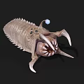 Prehistoric Armored Creature with Spiked Exoskeleton Large Eyes and Sharp Claws