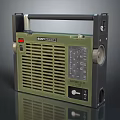 Sony Retro Green Portable Headphone Speaker With Handle And Classic Dial Design