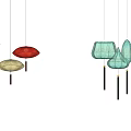Colorful Hanging Chandeliers with Various Shapes Soft Lighting and Elegant Designs