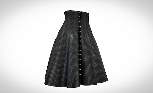 Clothes Skirt Ladies Skirt Black Skirt 3d model