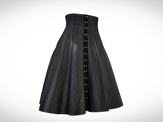 Clothes Skirt Ladies Skirt Black Skirt 3d model