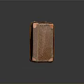 Vintage Brown Textured Suitcase With Orange Corners And Leather Straps Design