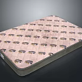 Comfortable Pink Upholstered Mattress With Patterned Surface And Modern Design