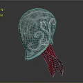 Detailed Silver Decorative Helmet Featuring Ornate Patterns And Red Ribbon