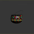 Handwoven Decorative Household Baskets With Colorful Geometric Patterns And Handles
