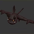 Fantasy Monster Character Design With Horns Wings Spikes And Claws 3D Render