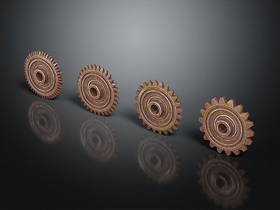 industrial LOFT gear iron gear 3d model