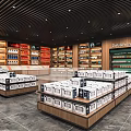Supermarket Department Store With Shelves Of Daily Necessities Food Products And Organized Layout