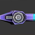 Sci Fi Mechanical Hammer Design With Purple Pink Blue Accents And Intricate Details