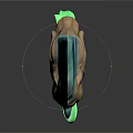 Fantasy Enchanted Turquoise Blade Sword With Golden Hilt And Emerald Accents