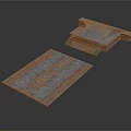 Traditional Stone Architectural Structure With Geometric Pattern Slab Staircase And Platform