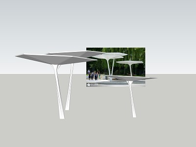 Modern Pavilion Landscape Sick Mushroom Pavilion model