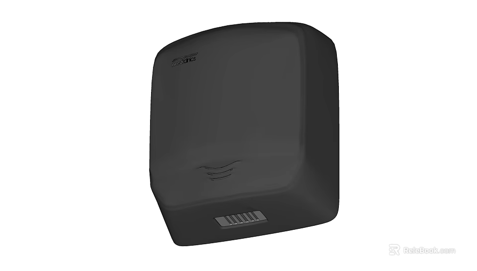 Black Automatic Hand Dryer Wall Mounted Bathroom Accessory With Modern Design 3d model 