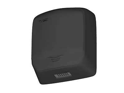 Black Automatic Hand Dryer Wall Mounted Bathroom Accessory With Modern Design 3d model