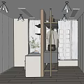 Modern Elegant Walk in Closet Interior Design With Hanging Clothes Drawers And Shoes