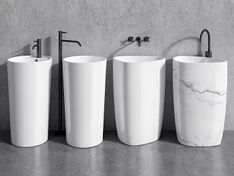 Modern Washstand Column Basin Washstand 3d model
