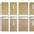 Various Wooden Door Designs Including Single Double Panel With Glass Inserts 3d model