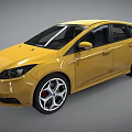 Yellow Ford Focus Hatchback With Sporty Exterior Design And Alloy Wheels