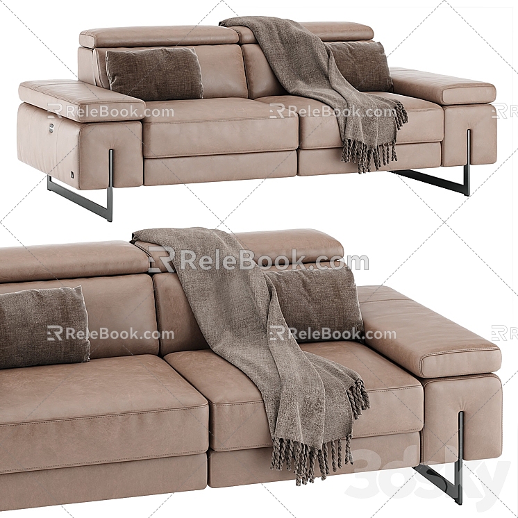 modern sofa double sofa 3d model