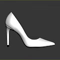 Elegant Silver High Heels Featuring Pointed Toe Shiny Stiletto Heel And Glossy Design