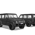 Black Mercedes G Class SUV With Off Road Design Alloy Wheels And Spare Tire