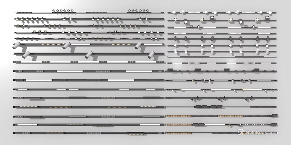 Downlights and Spotlights Various Modern Design Options for Home Ceiling Lighting 3d model