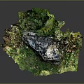 3D Terrain Model Featuring Lush Green Vegetation Small Pond Grassland and Natural Elements 3d model