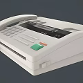 Professional Business Equipment Fax Machine With White Telephone Handset Control Panel And Digital