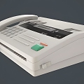 Modern Fax Machine Modern Realistic Machine Equipment Telephone Fax Machine Intelligent 3d model