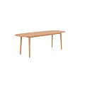 Wooden Oval Dining Table With Modern Design And Slender Legs 3d model