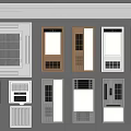 Assorted Modern Air Vent Designs With Various Styles And Color Options 3d model
