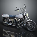 Classic Cruiser Motorcycle With Gray Body Black Leather Seat Chrome Accents And Spoke Wheels