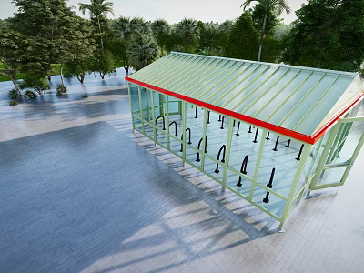 Modern awning 3d model