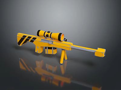Sniper rifle sight sniper rifle sci-fi sniper rifle semi-automatic rifle combat rifle 3d model