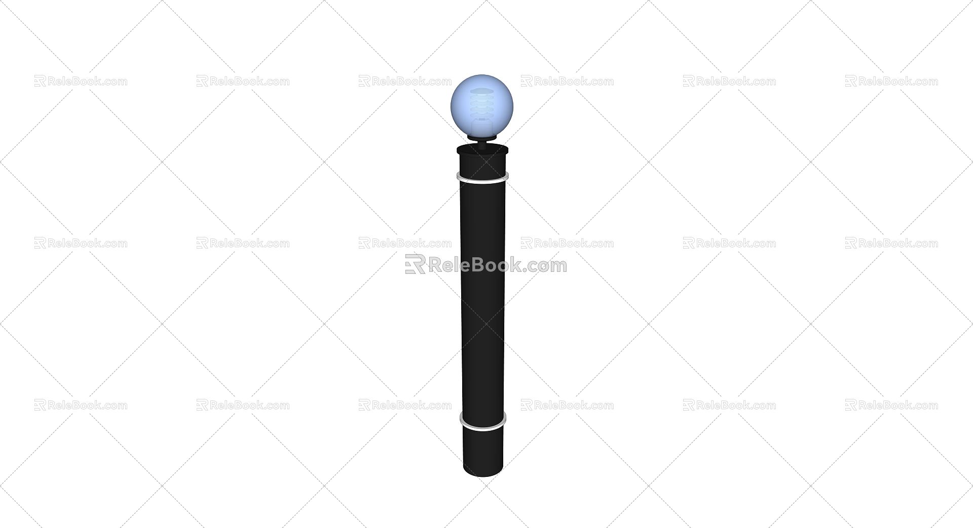 Modern Street Lamp Post 3d model