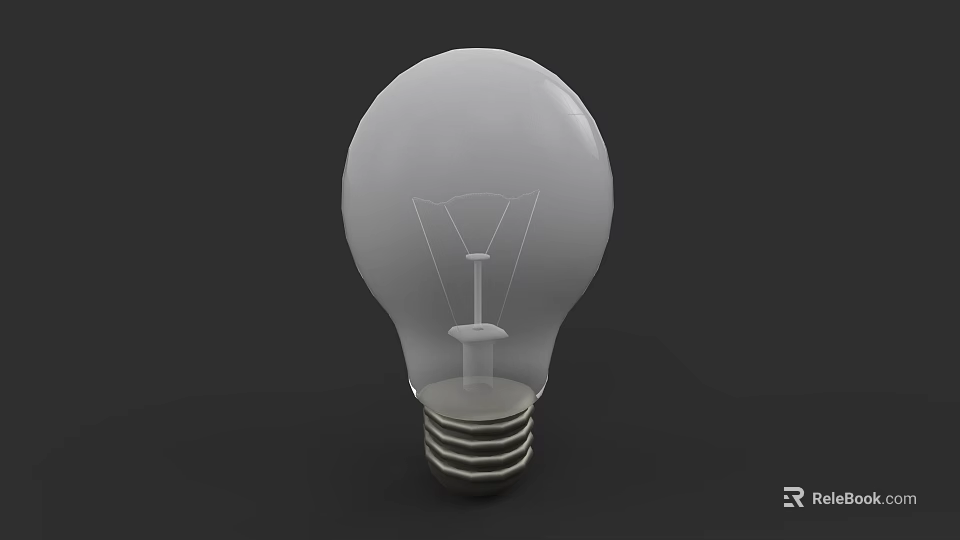Minimalist Table Lamp with White Bulb Design for Modern Home Lighting Decor 3d model 