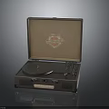 Vintage Portable Record Player With Suitcase Design Turntable And Control Knobs